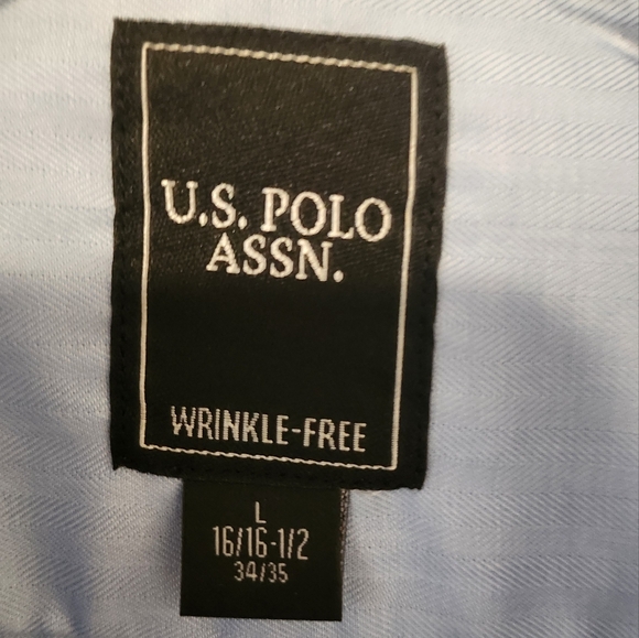 US Polo Assn. Men's Long Sleeve Button Down Shirt Size L Blue - Picture 2 of 9